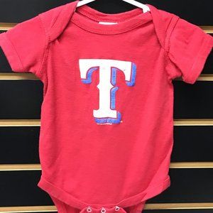 2/$12 💥♻ Soft as a Grape Texas Rangers Red Unisex Bodysuit Onesie | 12m | 119